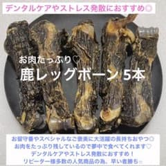 お肉たっぷり】 鹿レッグボーン 鹿骨ジャーキー 5本 - メルカリ