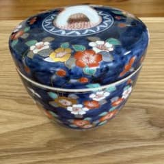 伊万里焼 福右衛門 染付染錦 色絵金彩 蓋物 献上総手描き 美術品 工芸