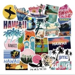 新品 ハワイ ステッカー 50枚セット Hawaii シール 防水ステッカー Aのサムネイル