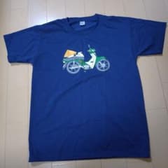 ベトナムTシャツ　バイクプリント ネイビー Lのサムネイル