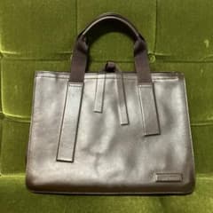 イッセイミヤケ ISSEY MIYAKE ブラウン レザー トートバッグ - メルカリ