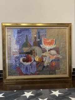 シャンツェンバッハ【マンドリンのある静物】／ヨーロッパ絵画【最終値下げ】期限有り 最終お値下げ】シャンツェンバッハ❤️現代東ヨーロッパ絵画