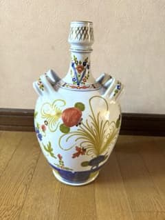イタリア工房 ラ・ヴェッキア・ファエンツァ 手描き 花柄 壺 - メルカリ