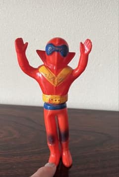 当時物】秘密戦隊ゴレンジャー アカレンジャー ミニソフビ（ジャンク品