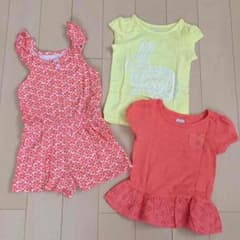 サイズ90 ☆ オールドネイビー  サロペット＆Tシャツ 3点セットのサムネイル
