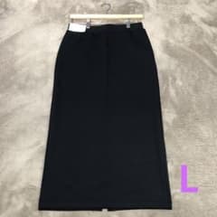 新品未使用　UNIQLO ドライスウェットナローロングスカート Lサイズ　黒のサムネイル