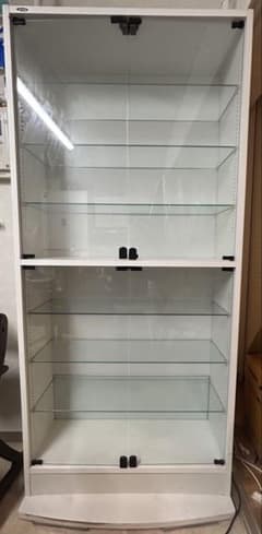 JAJAN ホワイト　ガラス　ディスプレイケース JAJAN コレクションケース ホワイト - メルカリ