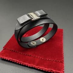 Ferragamo フェラガモ ヴァラリボンレザーブレスレット ダブル 