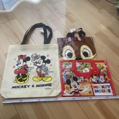 【新品】Disney ミッキー＆チップとデール バッグ 3点セットのサムネイル