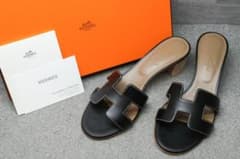 新品 エルメス Hサンダル 35 約22cm 071002Z Hロゴ ブラック - メルカリ