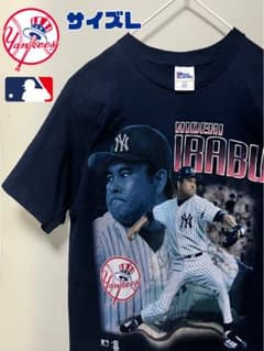 希少タグ 当時物）ニューヨークヤンキース 伊良部イラストTシャツ 