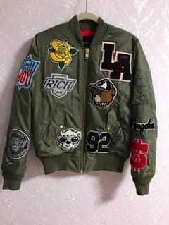 値下げ！完売 joyrich MA-1 ジャケット ワッペン ブルゾンのサムネイル