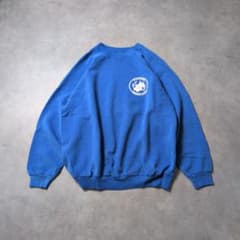 90s Hanes ヴィンテージスウェット 両面プリント ブルー