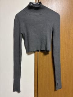 sly グレー タートルネック クロップドニットのサムネイル
