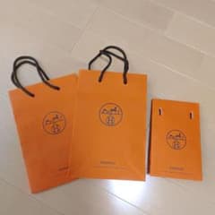 HERMES ショップ袋 15x21.5x7cm 2枚セット＋おまけ - メルカリ