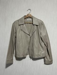 レザー ノーカラー ライダースジャケットのサムネイル
