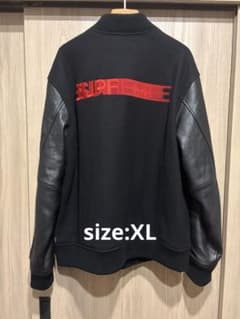 SUPREME モーションロゴ　バーシティジャケット 黒　XLのサムネイル