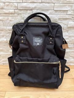 【美品】anello ブラック リュック　レディース　ママ　お出かけバックパック
