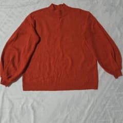 PAGEBOY ハイネック ボリュームスリーブ ニット オレンジのサムネイル