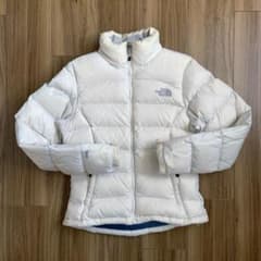 Mノースフェイスレディース700フィル白ホワイトヌプシダウン