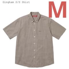 supreme Gingham S/S Shirt Brown Mサイズ - メルカリ