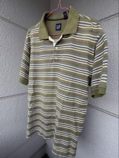 90s OLD GAP ボーダーポロシャツ　y2k archive ノームコアのサムネイル