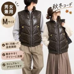 Suggestion 中綿 ベスト ブラウン M Ｙ２Ｋ ユニセックス