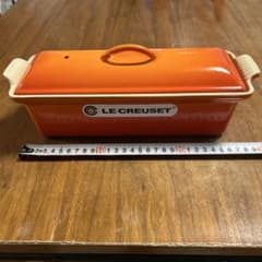 LE CREUSET テリーヌ型 オレンジ 約28cm - メルカリ