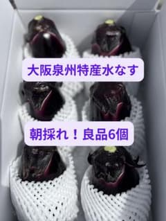 農家直送！大阪泉州特産水なす6個！のサムネイル