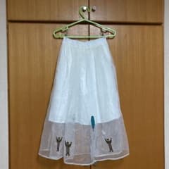 【ケロ様専用】umi by life シースルーチュールスカート　木柄　くまのサムネイル