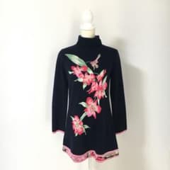 ♥️最終セール値下げ☆レオナールロゴが沢山入ったドルマンスリーブチュニック美品 近年美品 LEONARD レオナール 美しい刺繍 カシミヤ チュニック - メルカリ