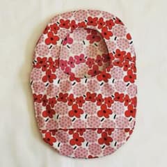 ストーマカバー 花柄 赤 介護用品 ハンドメイド　5A 軽量　ベルト装着可能のサムネイル