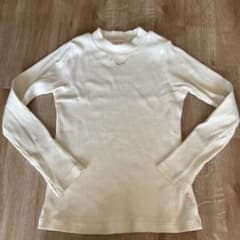 mezzo piano　メゾピアノ　リブ素材　長袖Tシャツ　白　130のサムネイル