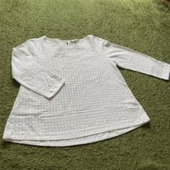 【美品】UNIQLO 七分袖 レースブラウス ホワイト Mサイズのサムネイル