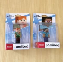 amiibo マインクラフト　スティーブ & アレックス 2体セットのサムネイル