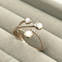 極美品★シエナロゼ　MIRROR 白蝶貝　リング　ロゼチナ　9Pダイヤ　12号 極美品☆シエナロゼ MIRROR 白蝶貝 リング ロゼチナ 9Pダイヤ 12号
