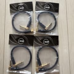 ギターパッチケーブル4本セット新品KGR エフェクターパッチケーブルL字