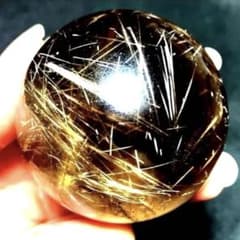 超絶綺麗✨45mm ゴールドルチルクォーツ　丸玉　スフィア　金針水晶 超絶綺麗✨45mm ゴールドルチルクォーツ 丸玉 スフィア 金針水晶 超絶