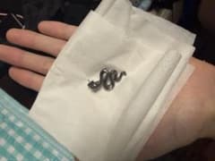 スネークモチーフ ピアス 片耳用 ブラックのサムネイル