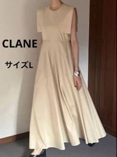クラネ CLANE スクエアスリーブワンピース ベージュ サイズ2 Lサイズ