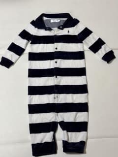 Ralph Lauren ストライプロンパース　冬用　80cmのサムネイル