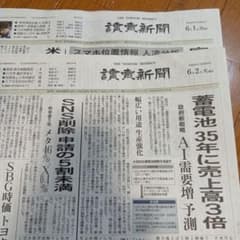 読売新聞 2026年6月1日・2日 朝刊セットのサムネイル