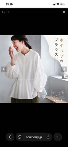 【未使用新品】ホイップのブラウスＬのサムネイル