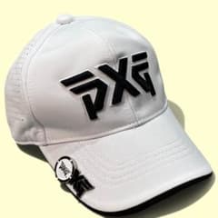 PXG ピーエックスジー ボールマーカー付き メッシュ キャップ ホワイト