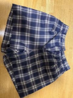 チェック柄 ショートパンツ ネイビーのサムネイル