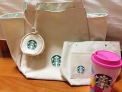 スタバ福袋2025 トートバッグ、ミニバッグ、タンブラーセットのサムネイル