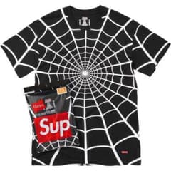 Size M Supreme/Hanes Spider-Man (2 Pack) Black