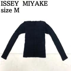 極美品 ISSEY MIYAKE イッセイミヤケ プリーツ 長袖 カットソー 黒 美品☆ISSEY MIYAKE イッセイミヤケ 長袖カットソー プリーツ 黒 M