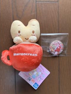 Marroncream ましゅまるむラテぬいぐるみ&刺繍缶バッジマロンクリーム