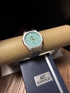 CASIO EDIFICE 腕時計 EFR-S108 ターコイズブルー文字盤 - メルカリ